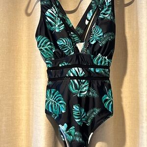 Tempt Me Tropical Leaf Swimwear